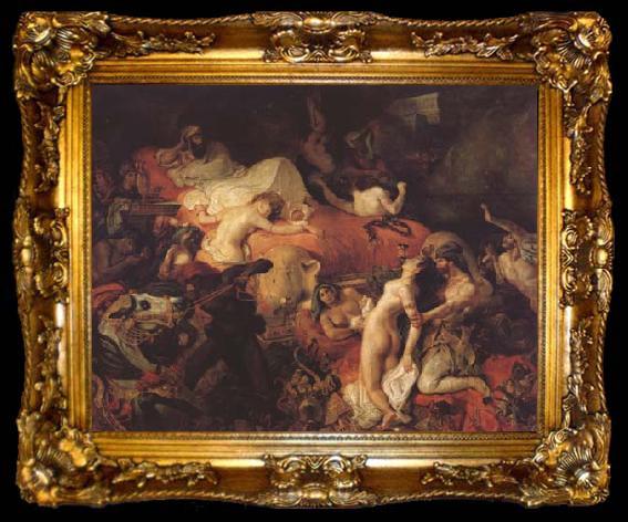 framed  Eugene Delacroix La Mort de Sardanapale (mk32), ta009-2